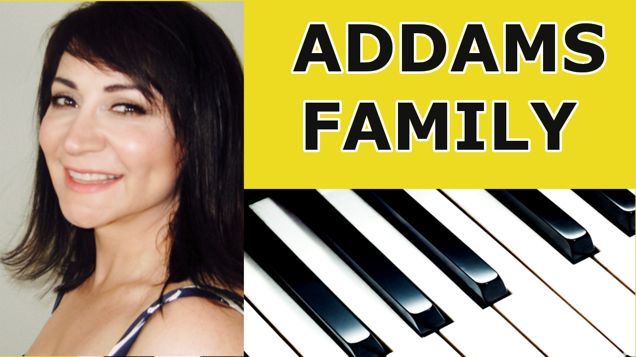 Addams Family Theme Song cover, easy piano tutorial. Easy to follow!