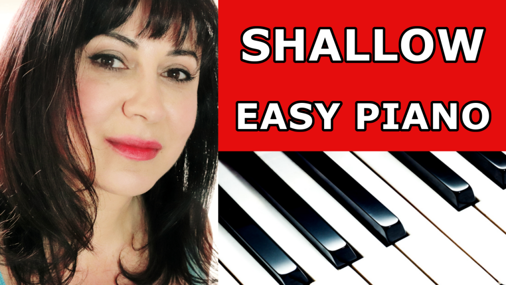 Lady Gaga Shallow Easy Piano sheet music tutorial